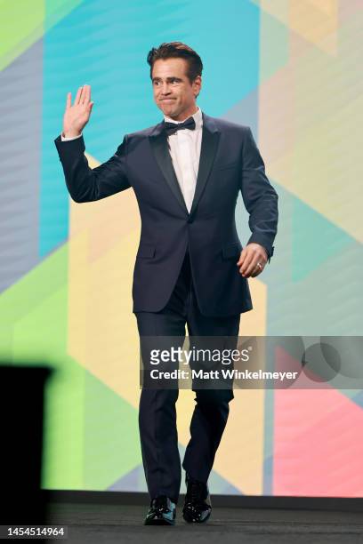 Colin Farrell walks onstage during the 34th Annual Palm Springs International Film Awards at Palm Springs Convention Center on January 05, 2023 in...