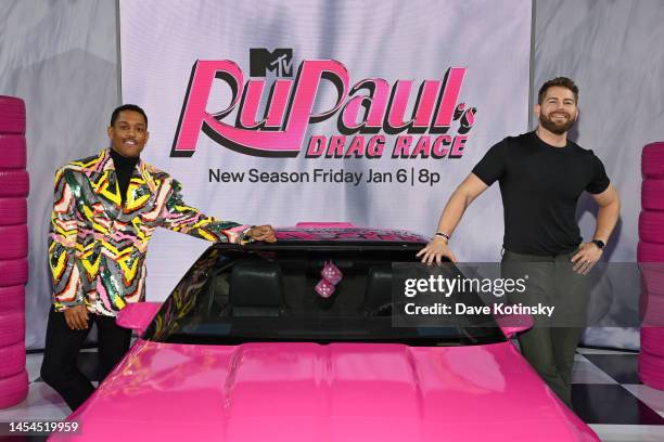 Curtis Hamilton and Jaymes Vaughan attend the RuPaul's Drag Race Season 15 + MTV Premiere Screening and Red Carpet Event on January 05, 2023 in New...