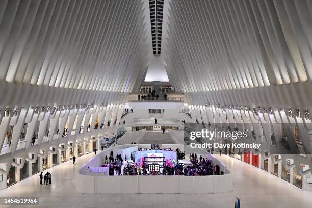 View of atmosphere inside the Oculus during the RuPaul's Drag Race Season 15 + MTV Premiere Screening and Red Carpet Event on January 05, 2023 in New...