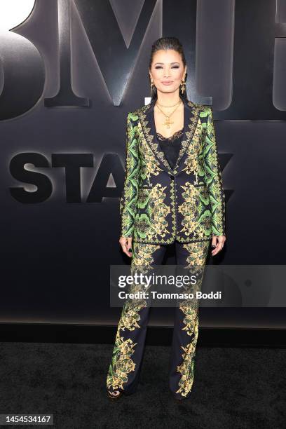 Kelly Hu attends the BMF Season 2 Los Angeles Premiere Event on January 05, 2023 in Los Angeles, California.