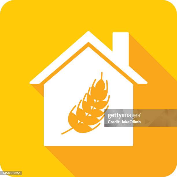 house wheat icon silhouette - buckwheat stock illustrations