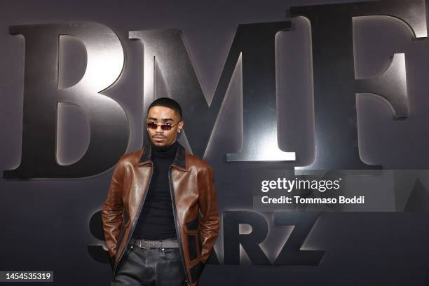 Myles Truitt attends the BMF Season 2 Los Angeles Premiere Event on January 05, 2023 in Los Angeles, California.