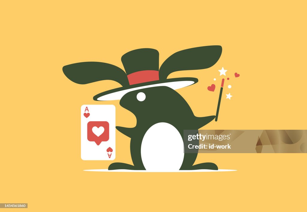 Heart Cards Rabbit Rabbit Holding Ace Of Hearts Playing Card High-Res Vector Graphic ...