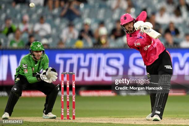 James Vince of the Sixers bats during the Men's Big Bash League match between the Melbourne Stars and the Sydney Sixers at Melbourne Cricket Ground,...