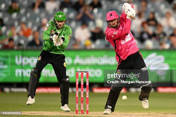 James Vince of the Sixers bats during the Men's Big Bash League match between the Melbourne Stars and the Sydney Sixers at Melbourne Cricket Ground,...