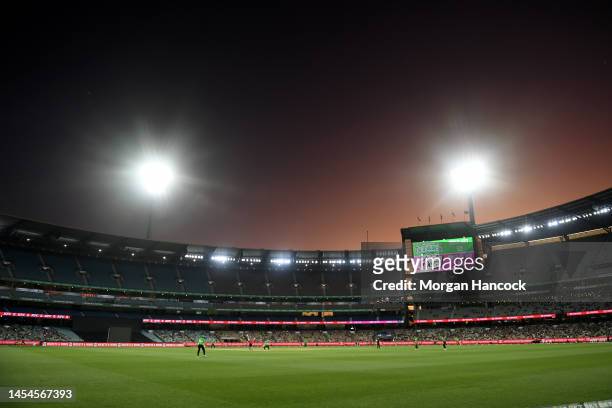 General view during the Men's Big Bash League match between the Melbourne Stars and the Sydney Sixers at Melbourne Cricket Ground, on January 6 in...