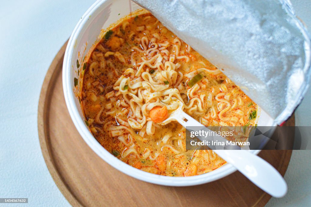 Instant ramen cup noodle