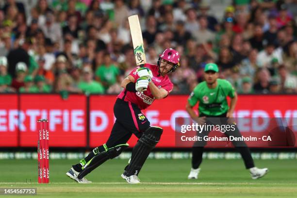 Daniel Hughes of the Sixers bats during the Men's Big Bash League match between the Melbourne Stars and the Sydney Sixers at Melbourne Cricket Ground...