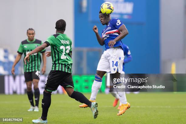 Ronaldo Vieira of UC Sampdoria in action during the Serie A match between US Sassuolo and UC Sampdoria at Mapei Stadium - Citta' del Tricolore on...