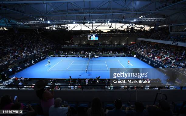 General view during day six of the 2023 Adelaide International at Memorial Drive on January 06, 2023 in Adelaide, Australia.