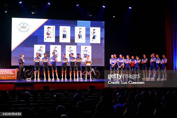 Jan Hirt of Czech Republic, Fausto Masnada of Italy, Pieter Serry of Belgium, Mauri Vansevenant of Belgium, Louis Vervaeke of Belgium, Remi Cavagna...