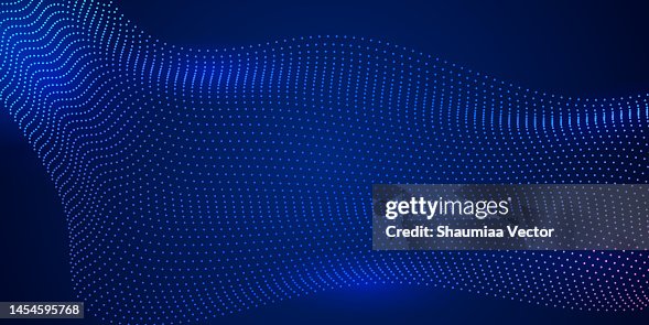 Abstract Neon Dark Wave Dotted Line Pattern Technology Background Abstract Neon Dark Wave Dotted Line Pattern Technology Background