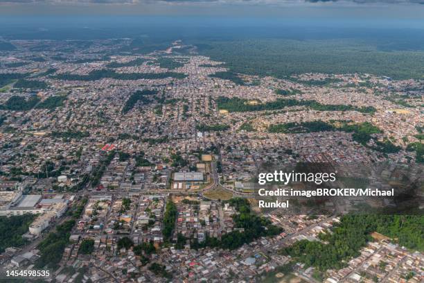 aerial of manaus, amazonas state, brazil - manaus stock pictures, royalty-free photos & images