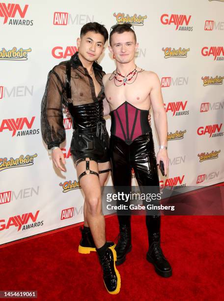 Grant Ducati and Drake attend the 2023 GayVN Awards show at Resorts World Las Vegas on January 05, 2023 in Las Vegas, Nevada.