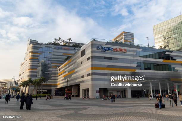 citygate outlets in tung chung, lantau island, hong kong - lantau stock pictures, royalty-free photos & images