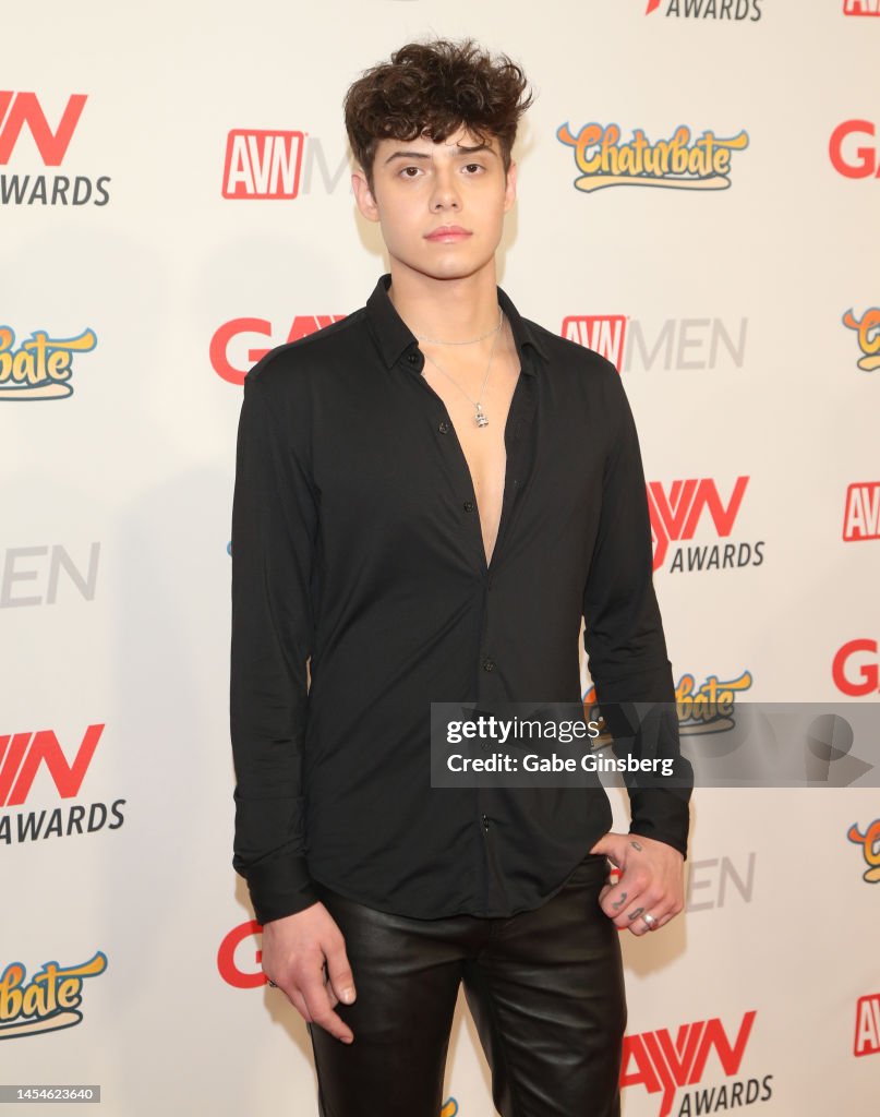 Asher Haynes attends the 2023 GayVN Awards show at Resorts World Las