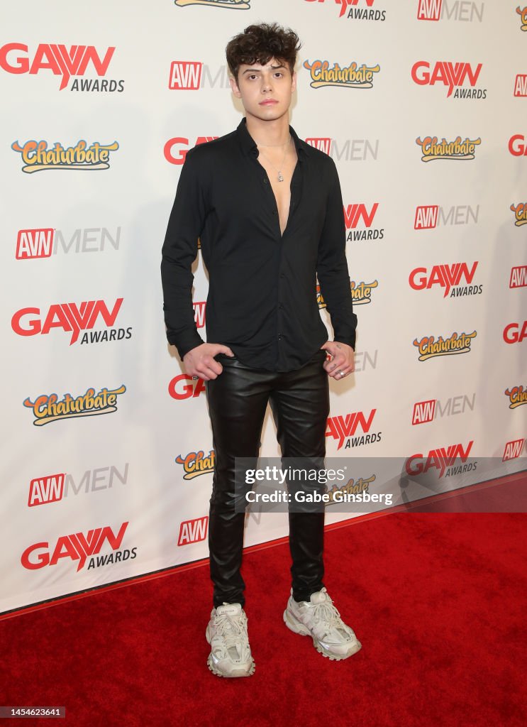 Asher Haynes attends the 2023 GayVN Awards show at Resorts World Las