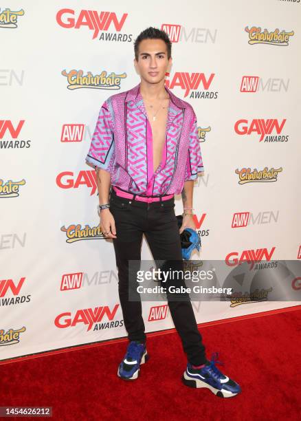 Dombrowski attends the 2023 GayVN Awards show at Resorts World Las Vegas on January 05, 2023 in Las Vegas, Nevada.