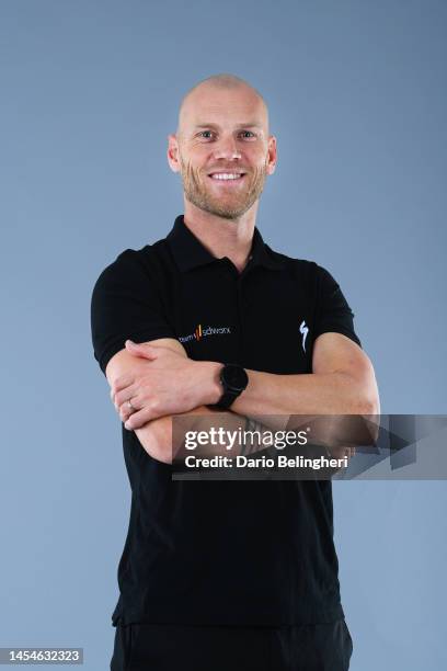 Lars Boom of The Netherlands Sportdirector poses for a portrait during the Team SD Worx 2023 - Training Camp on December 08, 2022 in Altea, Spain.