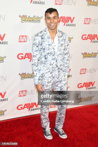 Bishop Blooms attends the 2023 GayVN Awards show at Resorts World Las Vegas on January 05, 2023 in Las Vegas, Nevada.