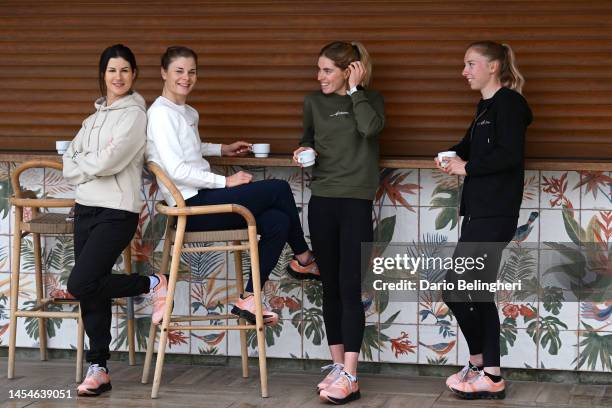 Elena Cecchini of Italy, Lotte Kopecky of Belgium, Demi Vollering of Netherlands and Lorena Wiebes of Netherlands during the Team SD Worx 2023 -...