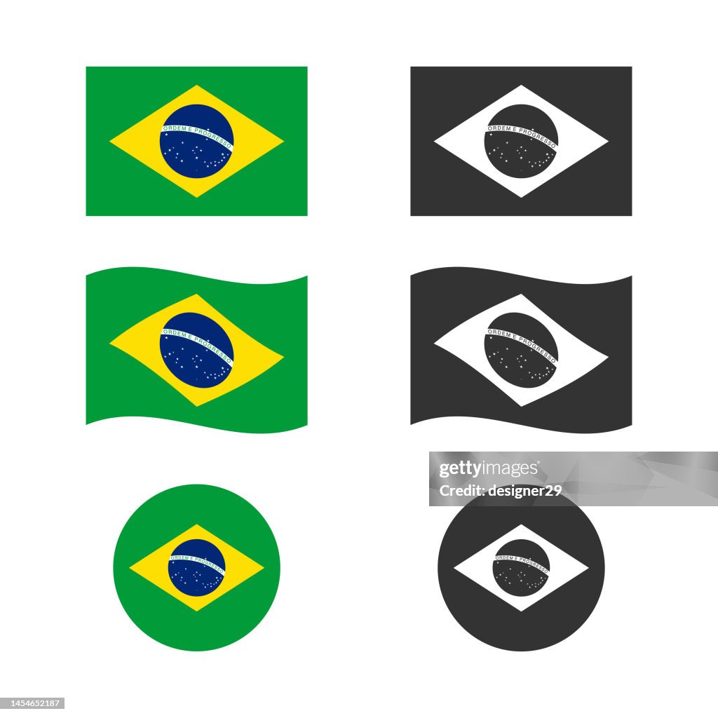 Conjunto da bandeira do Brasil.