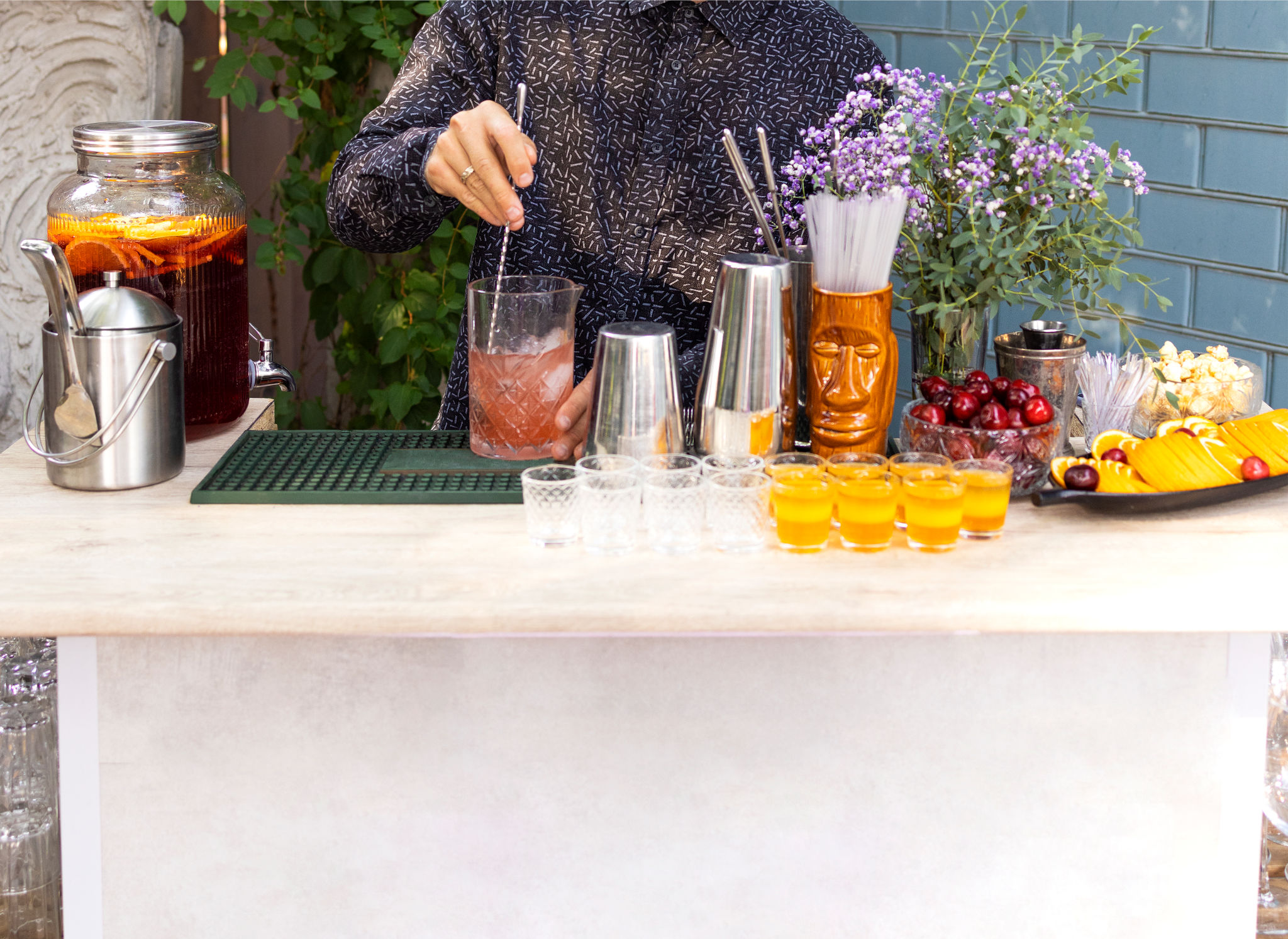 interactive cocktail station