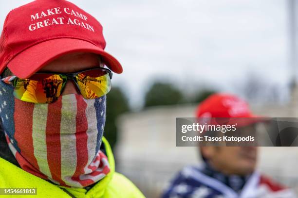 Supporters of protesters that were arrested on Jan 6, 2021 protest outside the U.S. Supreme Court on the second anniversary of the January 6...
