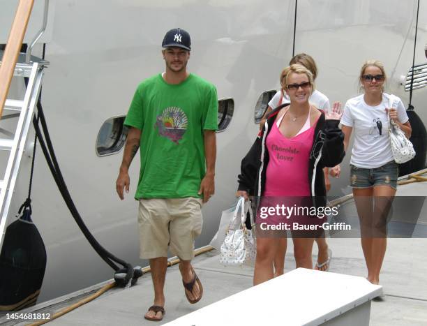Kevin Federline and Britney Spears are seen on August 08, 2005 in Los Angeles, California.