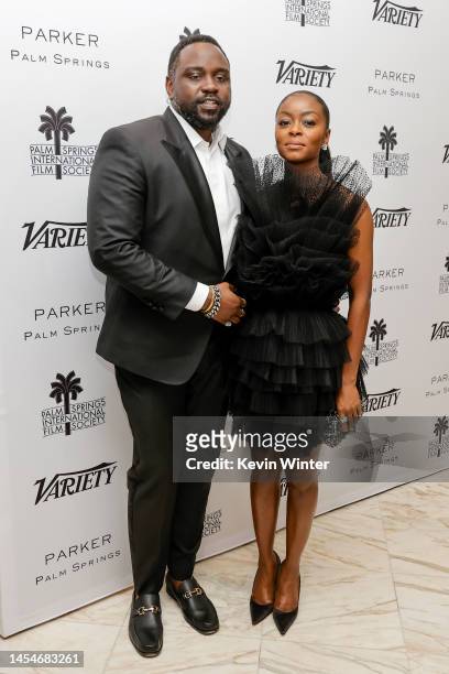 Brian Tyree Henry and Danielle Deadwyler attend the 2023 Palm Springs International Film Festival: Variety's Directors To Watch Brunch at Parker Palm...