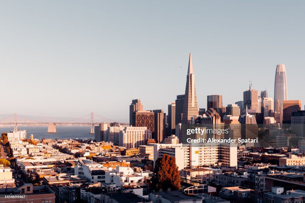 San Francisco financial district skyline, California, USA