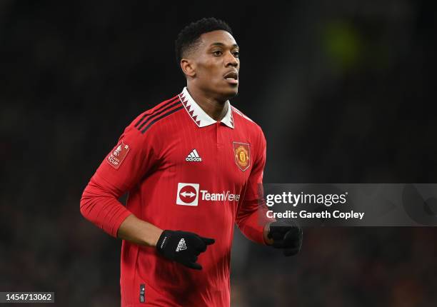 Anthony Martial of Manchester United during the Emirates FA Cup Third Round match between Manchester United and Everton at Old Trafford on January...