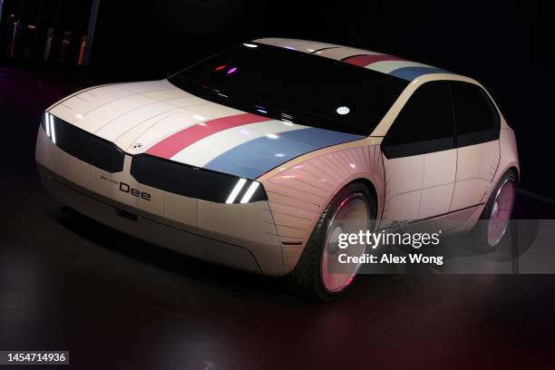 I VISION Dee, a color changing concept vehicle empowered by E-ink technology is on display at CES 2023 at the Las Vegas Convention Center on January...