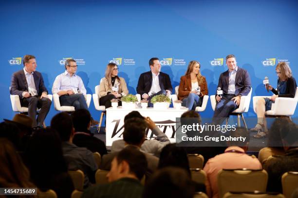 John Harrison, Entertainment and Media Leader, EY, Krishan Bhatia, President & Chief Business Officer at NBCUniversal, Donna Speciale, President of...