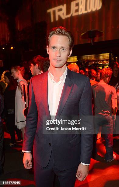 Actor Alexander Skarsgard arrives at the HBO 'True Blood' season 5 premiere after party held at LURE on May 30, 2012 in Hollywood, California.