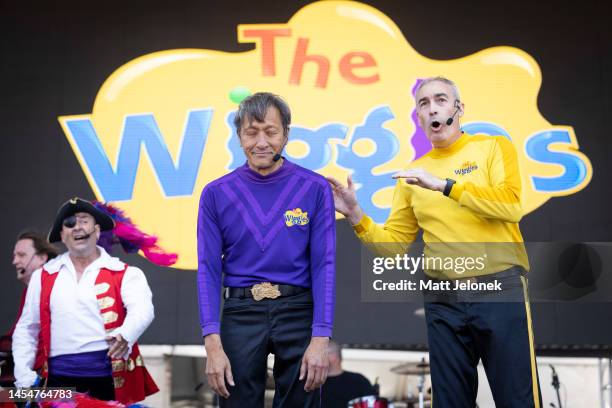 Jeff Fatt of The Wiggles performs at Falls Festival on January 07, 2023 in Fremantle, Australia.