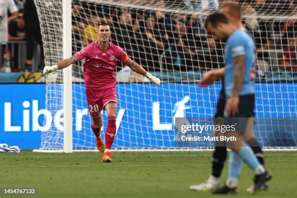 Oliver Sail of the Phoenix celebrates winning the round 11 A-League Men's match between Sydney FC and Wellington Phoenix at Allianz Stadium on...