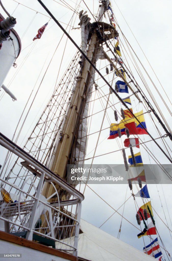 Flags Raised On The ARC Gloria