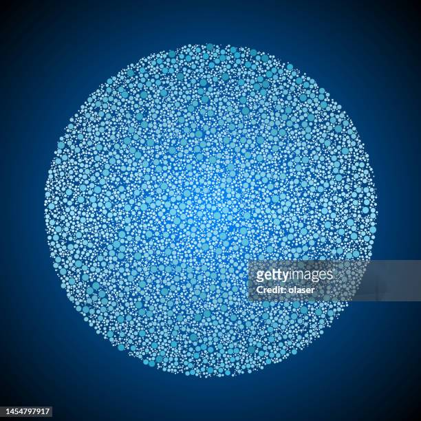 bubbles: blue dots, no overlap, filling surface. - confetti light blue background stock illustrations