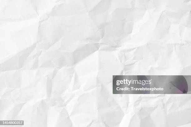 start with a white sheet of paper. start something from scratch. space for new creative ideas. texture of crumpled white paper. innovative business idea. paper texture background. textured paper. blank sheet of paper. - menselijke rol stockfoto's en -beelden