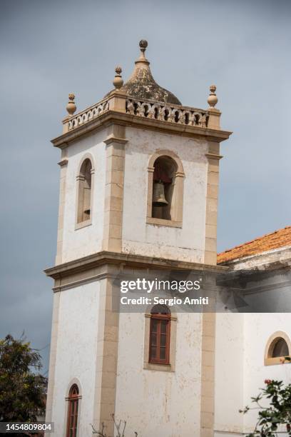igreja nossa senhora da graca bell tower in praia - graca church stock pictures, royalty-free photos & images