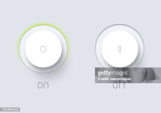 icon on/off toggle switch button. neumorphism ui and ux design - toggle switch stock illustrations