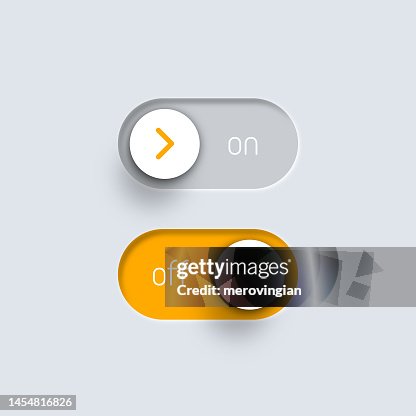Power button for mobile app. Modern trendy neumorphism user interface style Power button for mobile app. Modern trendy neumorphism user interface style