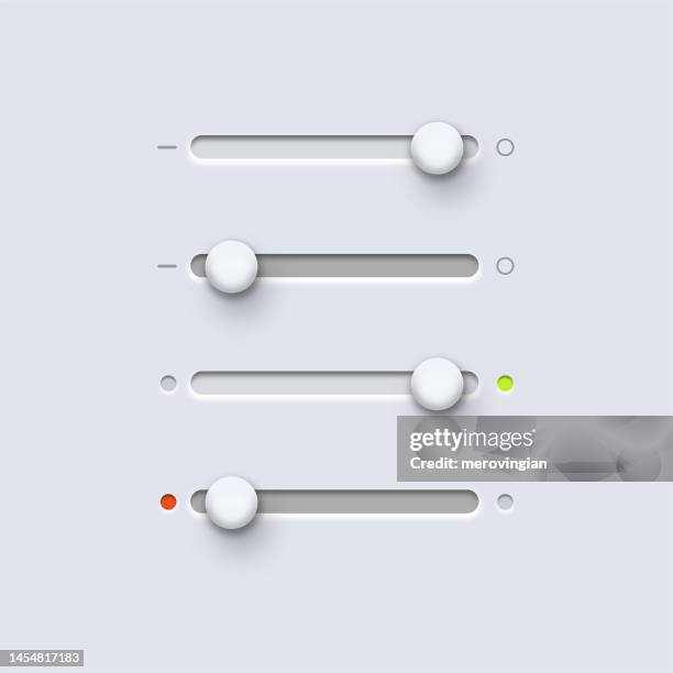 user interface sliders - control panel stock illustrations