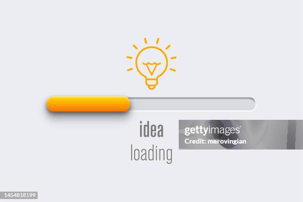 bildbanksillustrationer, clip art samt tecknat material och ikoner med loading ideas in the bar - lasta