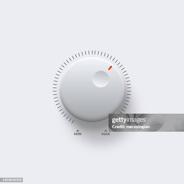 stockillustraties, clipart, cartoons en iconen met control volume knob or dial - tuner