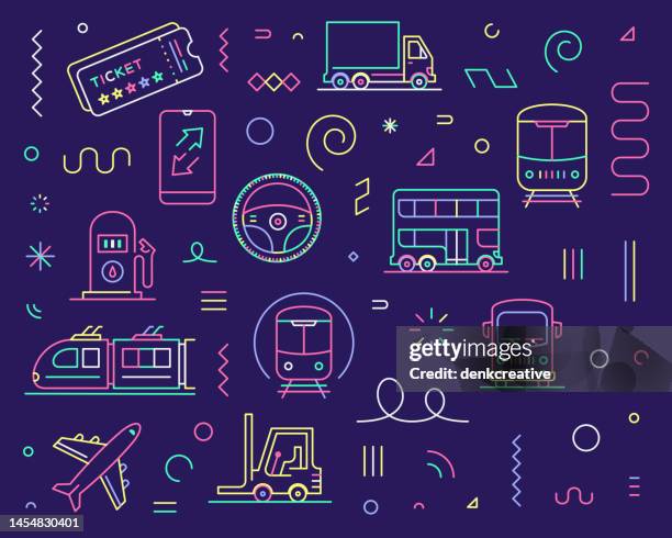 public transportation - smart public transportation icon stock illustrations