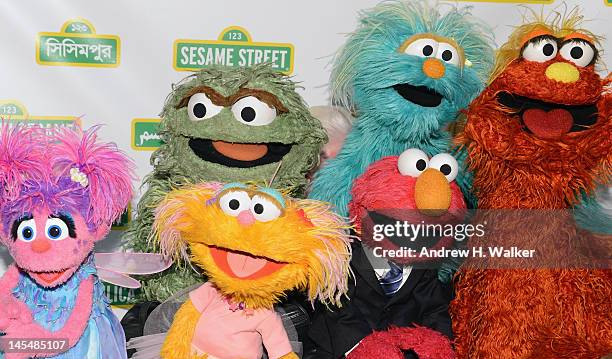 Muppets attend the Sesame Street Workshop 10th Annual Benefit Gala at Cipriani 42nd Street on May 30, 2012 in New York City.