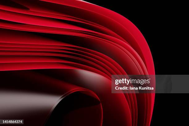 abstract layered red background. beauty 3d pattern. - red and black background stock pictures, royalty-free photos & images