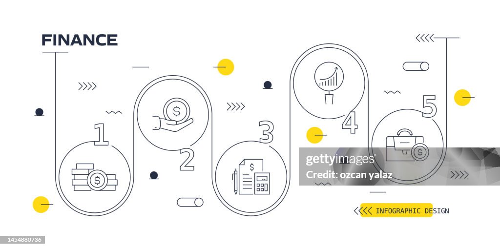 Clean Financial Graphics Finance Vector Infographic The Design Is Editable And The Color Can Be ...